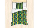 Abakuhaus Set Copripiumino Per Letti Singoli, BlüHend Summer Flowers, Antiacaro, Adatto A Chi Soffre Di Allergie, Con Federa, 135 Cm X 200 Cm - 80 X 80 Cm, Multicolore