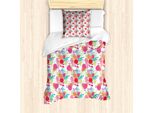 Abakuhaus Set Copripiumino Per Letti Singoli, Spring Time Botanical Art, Antiacaro, Adatto A Chi Soffre Di Allergie, Con Federa, 135 Cm X 200 Cm - 80 X 80 Cm, Multicolore