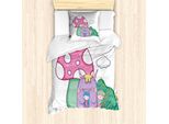 Abakuhaus Set Copripiumino Extraterrestre Per Letti Singoli, Piccoli Mostri Youngsters, Antiacaro, Adatto A Chi Soffre Di Allergie, Con Federa, 135 Cm X 200 Cm - 80 X 80 Cm, Multicolore