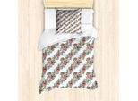 Abakuhaus Set Copripiumino Per Letti Singoli, Composizione Floreale Estiva, Antiacaro, Adatto A Chi Soffre Di Allergie, Con Federa, 135 Cm X 200 Cm - 80 X 80 Cm, Multicolore