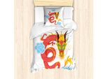 Abakuhaus Set Copripiumino Per Letto Singolo, Nuvole Vorticose Drago Arrabbiato, Antiacaro Adatto A Chi Soffre Di Allergie Con Federa, 135 Cm X 200 Cm - 80 X 80 Cm, Bianco Multicolore