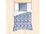 Set Copripiumino Abakuhaus Per Letti Singoli, Morbido Motivo Floreale Primaverile, Antiacaro E Anallergico, Con Federa, 135 Cm X 200 Cm - 80 X 80 Cm, Multicolore
