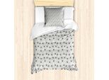 Abakuhaus Entomologia Set Copripiumino Per Letti Singoli, Bombi E Orchidee, Antiacaro, Adatto A Chi Soffre Di Allergie, Con Federa, 135 Cm X 200 Cm - 80 X 80 Cm, Giallo Coke Grigio