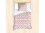 Set Copripiumino Abakuhaus Per Letti Singoli, Classic Western Instrument, Antiacaro, Adatto A Chi Soffre Di Allergie, Con Federa, 135 Cm X 200 Cm - 80 X 80 Cm, Bianco Vermiglio