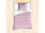 Abakuhaus Set Copripiumino Per Letto Singolo Con Motivo Pitaya, Antiacaro E Anallergico, Con Federa, 135 Cm X 200 Cm - 80 X 80 Cm, Rosa E Bianco