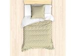 Abakuhaus Set Copripiumino Per Letto Singolo, Spring Garden Symmetry Roses, Antiacaro, Adatto A Chi Soffre Di Allergie, Con Federa, 135 Cm X 200 Cm - 80 X 80 Cm, Burnt Sienna Verde
