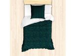 Abakuhaus Set Copripiumino Per Letti Singoli, Disegni Di Insetti, Antiacaro, Adatto A Chi Soffre Di Allergie, Con Federa, 135 Cm X 200 Cm - 80 X 80 Cm, Verde Acqua Multicolore