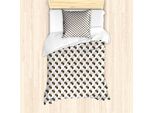 Abakuhaus Set Copripiumino Per Letti Singoli, Entomologia, Dettagliato Buzzing Bee, Antiacaro, Adatto A Chi Soffre Di Allergie, Con Federa, 135 Cm X 200 Cm - 80 X 80 Cm, Grigio Multicolore