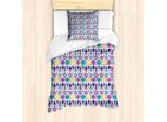 Abakuhaus Set Copripiumino Tribale Per Letti Singoli, Tende, Antiacaro, Adatto A Chi Soffre Di Allergie, Con Federa, 135 Cm X 200 Cm - 80 X 80 Cm, Multicolore