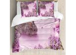 Abakuhaus Set Copripiumino Coniglietto Pasquale Per Letti Singoli, Coniglietto Lilac Blossom, Antiacaro, Adatto A Chi Soffre Di Allergie, Con Federa, 155 Cm X 220 Cm - 80 X 80 Cm, Viola Multicolore