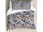 Abakuhaus Snakeskin Stampa Set Copripiumino Per Letti Singoli, Animali Selvatici, Antiacaro Adatto A Chi Soffre Di Allergie Con Federa, 200 Cm X 200 Cm - 80 X 80 Cm, Taupe Multicolor