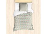 Set Copripiumino Abakuhaus Per Letti Singoli, Tonalità Pastello Quirky Asymmetry, Antiacaro, Adatto A Chi Soffre Di Allergie, Con Federa, 135 Cm X 200 Cm - 80 X 80 Cm, Beige Multicolore