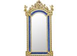 Casa Padrino Specchio Barocco Con Angeli Decorativi Blu Reale/Oro - Specchio Artigianale In Legno Massiccio In Stile Barocco - Mobili Barocchi - Nobile & Magnifico