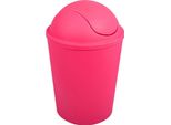 Msv Cestino Per Cosmetici Cestino Per Rifiuti Con Coperchio Girevole Da 5,5 Litri In Plastica Rosa