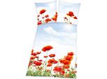 Set Di Biancheria Da Letto 2 Pezzi Papaveri 135 X 200 Cm 100% Cotone