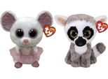 Ty - Animali Di Peluche - Beanie Buddy - Nina Mouse & Linus Lemur