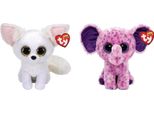 Ty - Stofftiere - Beanie Boo's - Phoenix Fox & Eva Elephant