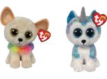 Ty - Animali Di Peluche - Beanie Boo's - Chewey Chihuahua & Helena Husky