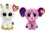 Ty - Animali Di Peluche - Beanie Boo - Unicorno Pegasus Ed Elefante Eva
