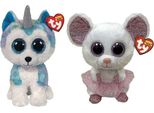 Ty - Animali Di Peluche - Beanie Buddy - Helena Husky & Nina Mouse
