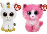 Ty - Animali Di Peluche - Beanie Boo - Unicorno Pegasus E Gatto Reagan