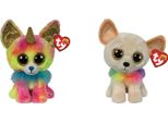 Ty - Animali Di Peluche - Beanie Boo's - Yips Chihuahua E Chewey Chihuahau
