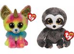 Ty - Peluche - Beanie Boo - Yips Chihuahua & Dangler Sloth