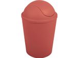 Msv Cestino Per Cosmetici Cestino A Ribalta In Plastica Da 5,5 Litri Rosso Terracotta