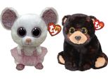 Ty - Animali Di Peluche - Beanie Buddy - Nina Mouse & Kodi Bear