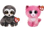 Ty - Peluche - Beanie Boo's - Dangler Sloth E Reagan Cat