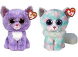 Ty - Animali Di Peluche - Beanie Buddy - Gatto Cassidy E Gatto Opale