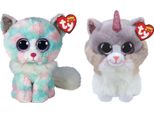 Ty - Animali Di Peluche - Beanie Buddy - Gatto Opale E Gatto Asher