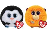 Ty - Stofftiere - Teeny Puffies - Waddles Penguin & Coconut Monkey