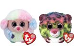 Ty - Stofftiere - Teeny Puffies - Rainbow Poodle & Dotty Leopard