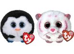 Ty - Animali Di Peluche - Teeny Puffies - Pinguino Waddles E Tigre Tabor