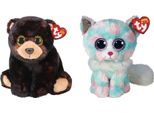 Ty - Animali Di Peluche - Beanie Buddy - Orso Kodi E Gatto Opale