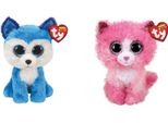 Ty - Stofftiere - Beanie Boo's - Prince Husky & Reagan Cat
