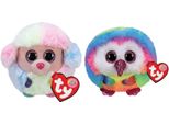 Ty - Stofftiere - Teeny Puffies - Barboncino Arcobaleno & Gufo Owen