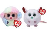 Ty - Stofftiere - Teeny Puffies - Barboncino Arcobaleno E Topolino Di Natale