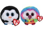 Ty - Animali Di Peluche - Teeny Puffies - Pinguino Waddles E Gufo Owen