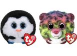 Ty - Stofftiere - Teeny Puffies - Waddles Penguin & Dotty Leopard