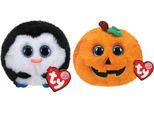 Ty - Stofftiere - Teeny Puffies - Pinguino Waddles E Zucca Di Halloween