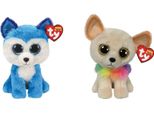 Ty - Animali Di Peluche - Beanie Boo's - Prince Husky & Chewey Chihuahua