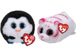 Ty - Animali Di Peluche - Teeny Puffies - Pinguino Waddles E Tigre Tabor