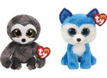 Ty - Peluche - Beanie Boo's - Dangler Sloth E Prince Husky