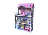 4Iq Casa Delle Bambole Grande In Legno Julia 84X34,5X124 Cm Con Accessori
