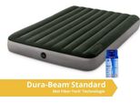 Intex Downy - Materasso Ad Aria - Doppio - Con Pompa Incorporata E Kit Di Riparazione - 203X152X25 Cm - Pvc - Verde