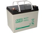 Batteria Al Piombo Ssb Sbl 33-12I Agm Collegamento A Vite M6 - 12V 33Ah