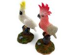 Onwomania Figura In Poliresina Cacatua Uccello Palma Cacatua Pappagallo Animale Decorazione In Poliresina Figura Rossa 9,5 Cm
