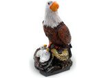 Onwomania Figurina In Poliresina Aquila Con Bambino Aquila Calva Figurina Decorativa Animale In Poliresina Marrone 8,5 Cm